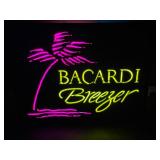 Bacardi Breeze, plate glass / neon