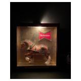 Budweiser, Bud Clydesdale horse, framed light up