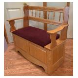 Lovely Oak Storage Bench