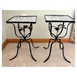 Pair of Metal Accent Tables