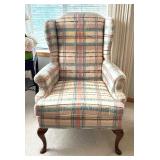 Elegant Plaid Armchair