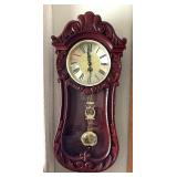 Beautiful Pendulum D & A Wall Clock with Westminster Chime, Sold AS IS