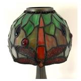 Stunning Stained Glass Dragon Fly Design Candle Holder