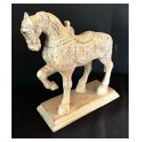 Distressed War Horse Decorative Figurine