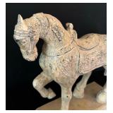 Distressed War Horse Decorative Figurine