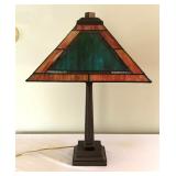 Mission Style Stained Glass Table Lamp