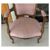 Vintage Pink Upholstered Armchair