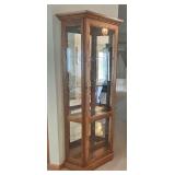 Display Cabinet with Mirrored Back and Glass Shelves / Curio Cabinet