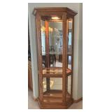 Display Cabinet with Mirrored Back and Glass Shelves / Curio Cabinet