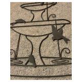 Black Medal Outdoor Wall Hanging Bird Bath with Birds