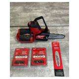 Used Milwaukee M12 Fuel 6" Hatchet Pruning Saw (2527-20) 12V with New 6" Saw Chains and New 6" Guide Bar - Battery Not Included