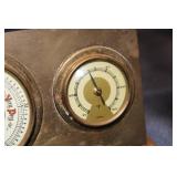 Vintage Barometer, Hygrometer, and Thermometer Set with Brass Finish