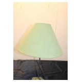 Vintage Green Floral Table Lamp with Shade