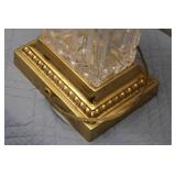 Vintage Crystal Table Lamp with Gold Base