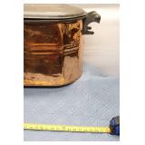 Vintage Copper Stockpot with Lid - 1ft 7in Tall, 2ft 1in Wide