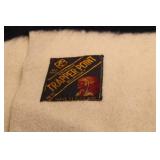 Vintage Trapper Point All Wool Blanket Made in England