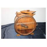 Antique Wooden Butter Churn with Crank Handle