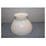 Vintage Milk Glass Lamp Shade with Rose Design