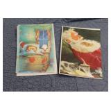 Collection of Holiday-Themed Greeting Cards and Craft Supplies