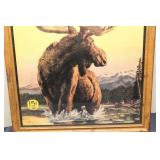 Framed July 1941 Sports Afield Magazine Cover with Moose Artwork