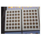 Vintage Lincoln Head Cent and Kennedy Half Dollar Coin Collection in Whitman Folders