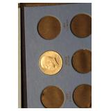 Vintage Lincoln Head Cent and Kennedy Half Dollar Coin Collection in Whitman Folders