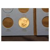 Vintage Lincoln Head Cent and Kennedy Half Dollar Coin Collection in Whitman Folders