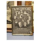 Collection of Vintage Victor Advertising Prints and Thermometer