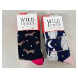 6 New Pairs of Cute Novelty Socks - Owls and Weiner Dogs!