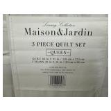 New Maison and Jardin 3 pc Quilt Set - Queen Size