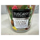 New Tuscany 3 Wick Satin Wax Soy Blend Candle