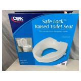 New Carex Safe Lock Raised Toilet Seat