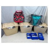 New Backpack Cooler, Lunch Bag, Igloo Biodegradable Coolers with Assorted Ice Packs