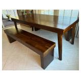 Nobel Home Wooden Dining Table with Two Benches