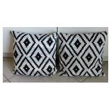 Array of Black and White Accent Pillows