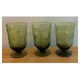 Morgantown and Anchor Hocking Avocado Green Glassware