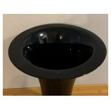 Sleek Black Glass Vase