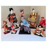 Variety of Vintage Asian Doll Figurines