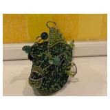 Fun Whimsical Mermaid Themed Medicine Cabinet and Beaded Fish Figurine