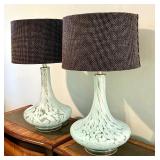 Pair of Jonathan Y Art Glass Style Table Lamps