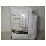 Hookless 3-in-1 Waffle Shower Curtain with Flex Rings and Two Snap in Liners