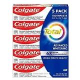 Colgate Total Advanced Whitening Toothpaste, 6.4 oz, 5-pack