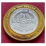 Luxor Las Vegas King Rameses Silver Strike .999 Gaming Token