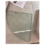 Lan - Glass Corner Shelf - Round 20" x 20"