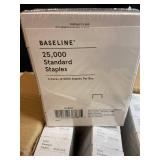 Lan - Lot of 5 Boxes Baseline 25,000 Standard Staples (5 Packs of 5,000 per Box)