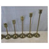 (BSB) 7pc Brass Candle Holders...