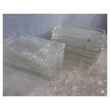 (D-3) 14 Vintage Glass Snack Trays ...