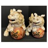 Two Foo Dog Figurines