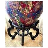 Beautiful Floral Design Asian Style Planter with Stand