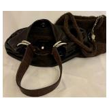 Small Wool Boho Style Handbag and Leather Furla Handbag